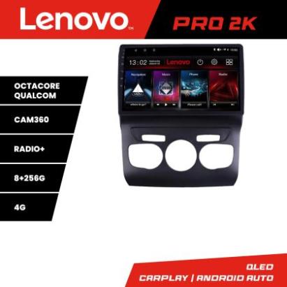 Navigatie Citroen C4 2011-2016  Lenovo Kit-241 8 core QLED 2K 8+256 360 Android Waze USB Navigatie Internet Youtube Radio CarStore Technology