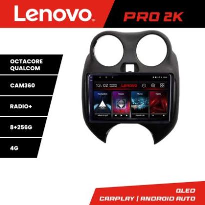 Navigatie Nissan Micra 2010-2014 Android radio gps internet 8 core QLED 2K 8+256 360 Lenovo CarStore Technology