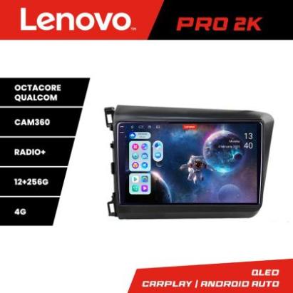 Navigatie Honda Civic 2012-2015 Lenovo Kit-132 8 core QLED 2K 12+256 360 Android Waze USB Navigatie Internet Youtube Radio CarStore Technology