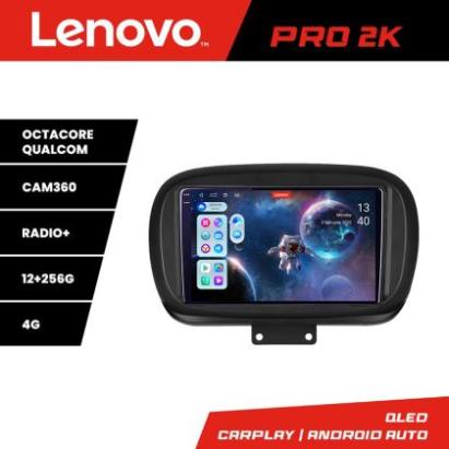 Navigatie Fiat 500 2014- Lenovo Kit-539 8 core QLED 2K 12+256 360 Android Waze USB Navigatie Internet Youtube Radio CarStore Technology