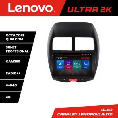 Navigatie Mistubishi ASX Lenovo Kit-026 8 core QLED Qualcomm 4+64 360 Android Waze USB Navigatie Internet Youtube Radio CarStore Technology