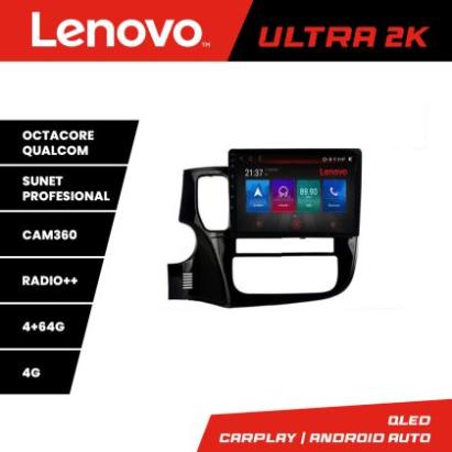 Navigatie Mitsubishi Outlander 2014- Lenovo Kit-1230 8 core QLED Qualcomm 4+64 360 Android Waze USB Navigatie Internet Youtube Radio CarStore Technology