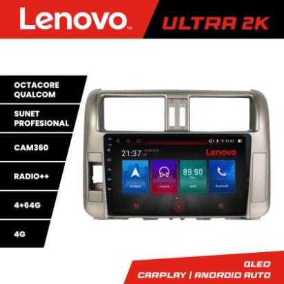 Navigatie Toyota Prado 2010-2013 Lenovo Kit-347 8 core QLED Qualcomm 4+64 360 Android Waze USB Navigatie Internet Youtube Radio CarStore Technology