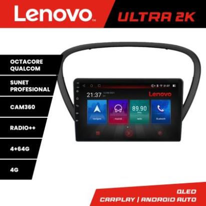 Navigatie Peugeot 607 Android radio gps internet 8 core QLED Qualcomm 4+64 360 Lenovo CarStore Technology
