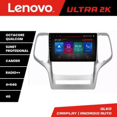 Navigatie Jeep Gran Cherokee 2011-2013 Lenovo Kit-GRCHE 8 core QLED Qualcomm 4+64 360 Android Waze USB Navigatie Internet Youtube Radio CarStore Technology