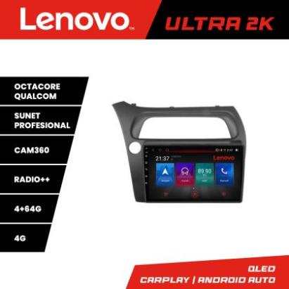 Navigatie Honda Civic Hatchback 2006-2012 Lenovo Kit-hatchback 8 core QLED Qualcomm 4+64 360 Android Waze USB Navigatie Internet Youtube Radio CarStore Technology