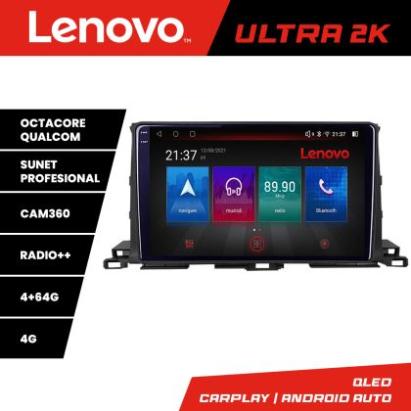 Navigatie Toyota Highlander 2013-2018 Android radio gps internet 8 core QLED Qualcomm 4+64 360 Lenovo CarStore Technology
