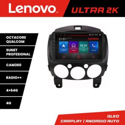 Navigatie Mazda 2 2007-2013 Android radio gps internet 8 core QLED Qualcomm 4+64 360 Lenovo CarStore Technology