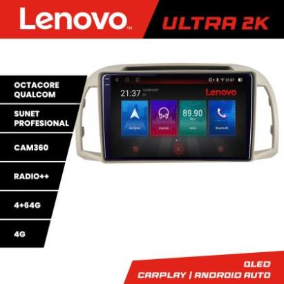 Navigatie Nissan Micra 2002-2010 Android radio gps internet 8 core QLED Qualcomm 4+64 360 Lenovo CarStore Technology
