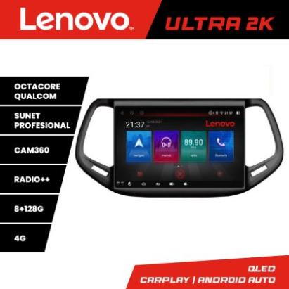 Navigatie Jeep Compass 2017 M-732 Octa Core Android Radio Bluetooth GPS WIFI/4G DSP 2K 8+128GB 360 Toslink CarStore Technology