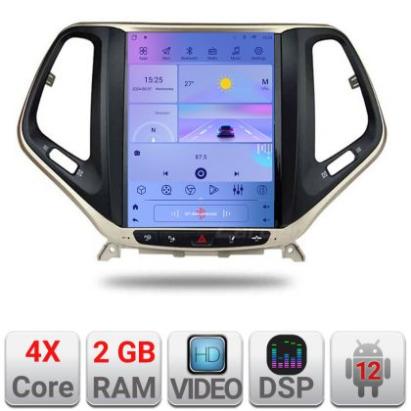 Navigatie Jeep Cherokee 2016-2020 tip tesla radio gps internet 4 Core carplay android auto 2+32 kit-tesla-cherokee17 CarStore Technology