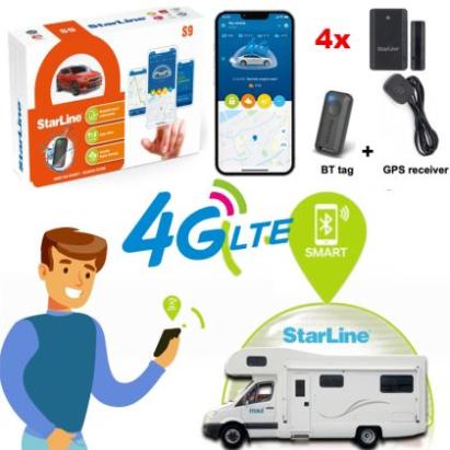 Alarmă auto online Starline CAMPER 4 GPS GSM 4G, integrare CAN-OEM, 2xSIM, Bluetooth, 4xSenzori magnetici wireless CarStore Technology