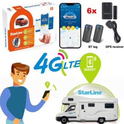 Alarmă auto online Starline CAMPER Premium Security 6, GPS GSM 4G, integrare CAN-OEM, Functie control clima Truma, 2xSIM, Bluetooth CarStore Technology