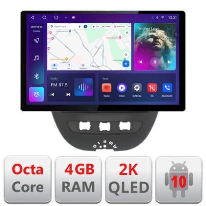 Navigatie dedicata Edonav Citroen C1 Peugeot 107 Toyota Aygo 2005-2014, Ecran 2K QLED 13",Octacore,4Gb RAM,32Gb Hdd,4G,360,DSP,Carplay,Bluetooth CarStore Technology