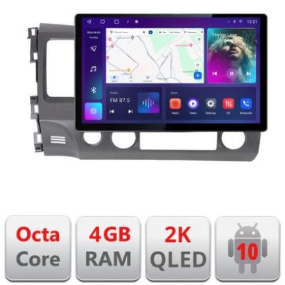 Navigatie dedicata Honda Civic Sedan N-044 Edonav ecran 13" 2K 8 si 128 Android Waze USB Navigatie 4G 360 Toslink Youtube Radio KI CarStore Technology