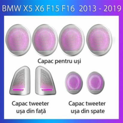 Lumini Ambientale BMW Seria X5 X6 2013-2019 dedicat capace iluminate control telefon sau sistem original CarStore Technology