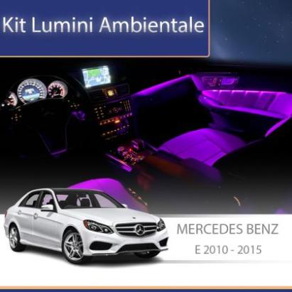 Lumini ambientale Mercedes E W212 2010-2015 dedicat set complet control telefon sau sistem original CarStore Technology