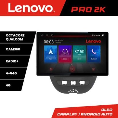 Navigatie Citroen C1 Peugeot 107 Toyota Aygo 2005-2014 Lenovo PRO 4+64 13 inch 2K android 4G DSP gps internet  KIT-C1 CarStore Technology