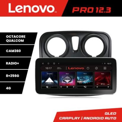 Navigatie Dacia Sandero Logan 2012-2020 K-sandero Lenovo PRO 8+256 12.3 inch qled android 4G DSP gps internet CarStore Technology