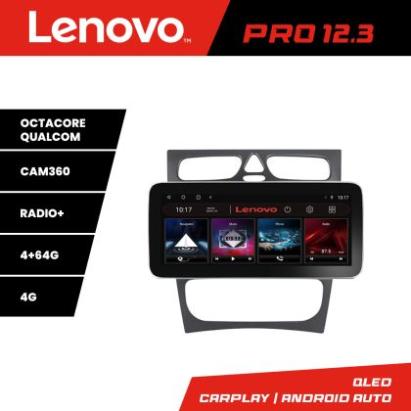 Navigatie Mercedes C W203 2000-2004 K-clk Lenovo PRO 4+64 12.3 inch qled android 4G DSP gps internet  Q CarStore Technology