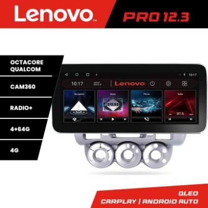 Navigatie Honda Fit Jazz 2004-2008 Lenovo PRO 4+64 12.3 inch qled android 4G DSP gps internet  Kit-jazz CarStore Technology