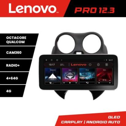 Navigatie Nissan Micra 2010-2014 Lenovo PRO 4+64 12.3 inch qled android 4G DSP gps internet  KIT-micra2010 CarStore Technology