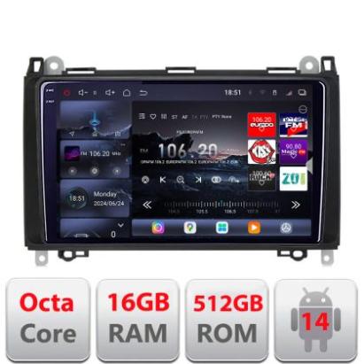 Navigatie Mercedes VW Edotec Kit-068 8 core QLED 2K 16+512 360 Android Waze USB Navigatie Internet Youtube Radio CarStore Technology