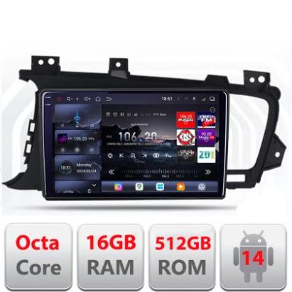 Navigatie Kia Optima 2011-2013 Edotec Kit-091 8 core QLED 2K 16+512 360 Android Waze USB Navigatie Internet Youtube Radio CarStore Technology