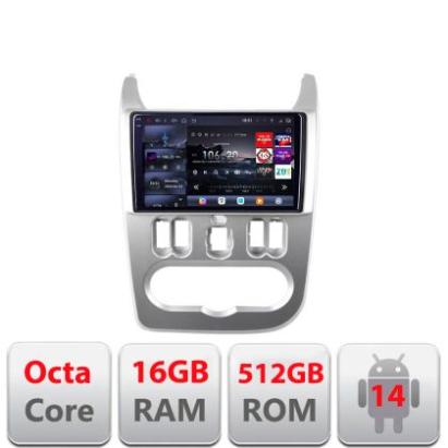 Navigatie Dacia Duster 2010-2012 Edotec Kit-099 8 core QLED 2K 16+512 360 Android Waze USB Navigatie Internet Youtube Radio CarStore Technology