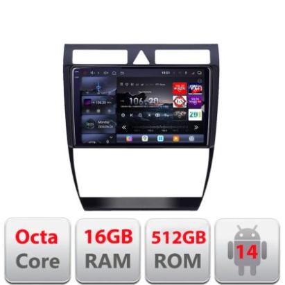 Navigatie Audi A6 C5 1997-2004  Edotec Kit-102 8 core QLED 2K 16+512 360 Android Waze USB Navigatie Internet Youtube Radio CarStore Technology