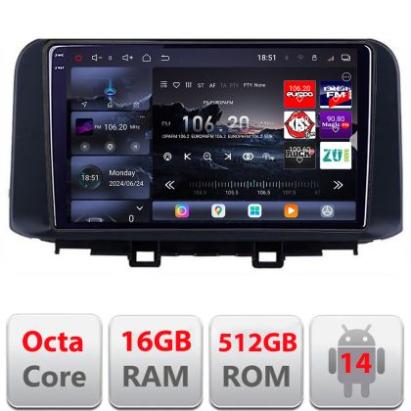 Navigatie Hyundai Kona 2017-2022 Edotec Kit-1058 8 core QLED 2K 16+512 360 Android Waze USB Navigatie Internet Youtube Radio CarStore Technology