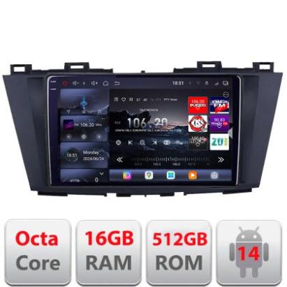 Navigatie Mazda 5 2010-2017 Edotec Kit-117 8 core QLED 2K 16+512 360 Android Waze USB Navigatie Internet Youtube Radio CarStore Technology