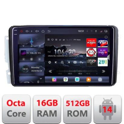 Navigatie Mercedes C 2001-2004 CLK G 2004-2006 Edotec Kit-171 8 core QLED 2K 16+512 360 Android Waze USB Navigatie Internet Youtube Radio CarStore Technology