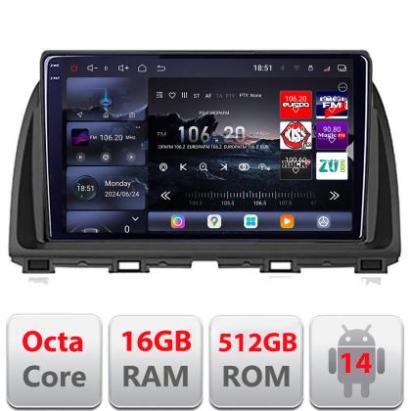 Navigatie Mazda CX-5 2012-2016 Edotec Kit-212  cu Android Internet Bluetooth Radio GPS WIFI 8 core QLED 2K 16+512 360GB CarStore Technology