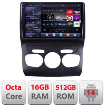 Navigatie Citroen C4 2011-2016  Edotec Kit-241 8 core QLED 2K 16+512 360 Android Waze USB Navigatie Internet Youtube Radio CarStore Technology
