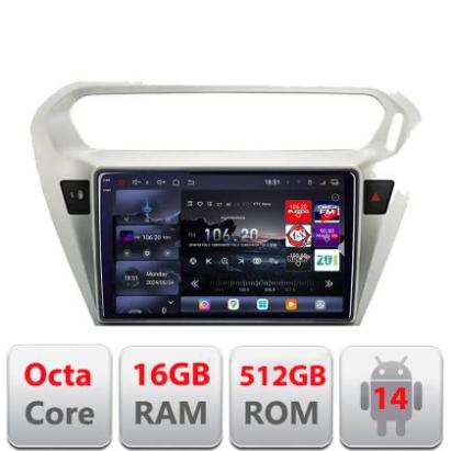 Navigatie Peugeot 301 2012-2020 Citroen C-Elisee Edotec Kit-301 8 core QLED 2K 16+512 360 Android Waze USB Navigatie Internet Youtube Radio v1 CarStore Technology
