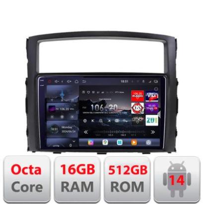 Navigatie Mitsubishi Pajero 2006-2018 Edotec Kit-452 8 core QLED 2K 16+512 360 Android Waze USB Navigatie Internet Youtube Radio CarStore Technology