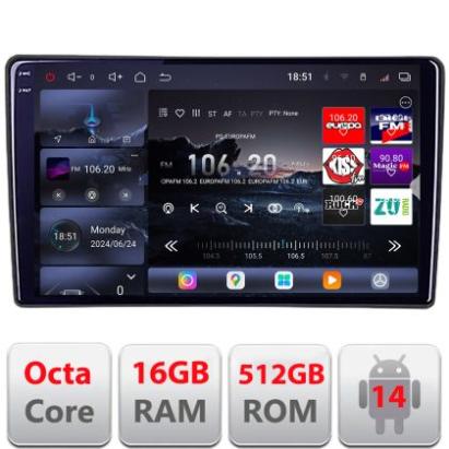 Navigatie Citroen C3 intre anii 2018- Edotec Kit-C3 8 core QLED 2K 16+512 360 Android Waze USB Navigatie Internet Youtube Radio CarStore Technology