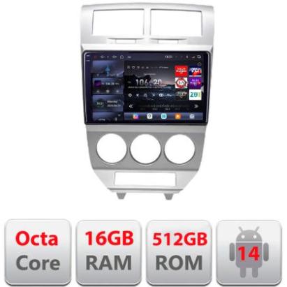 Navigatie Dodge Caliber 2006-2010 Edotec Kit-caliber-06 8 core QLED 2K 16+512 360 Android Waze USB Navigatie Internet Youtube Radio CarStore Technology