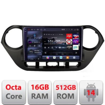 Navigatie Hyundai I10 2013-2019 Edotec Kit-HY38 8 core QLED 2K 16+512 360 Android Waze USB Navigatie Internet Youtube Radio CarStore Technology