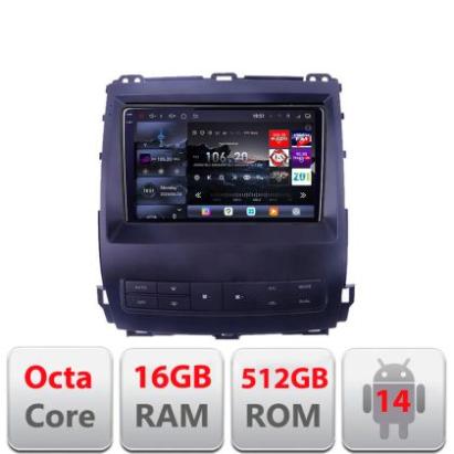 Navigatie Toyota Prado J120 2002-2009 Edotec Kit- j120 8 core QLED 2K 16+512 360 Android Waze USB Navigatie Internet Youtube Radio CarStore Technology