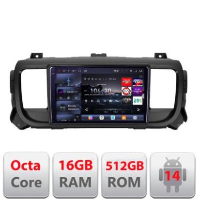 Navigatie Citroen Jumpy Toyota Proace Peugeot Traveller 2017-2022 Edotec Kit-jumpy16 8 core QLED 2K 16+512 360 Android Waze USB Navigatie Internet Youtube v3 CarStore Technology