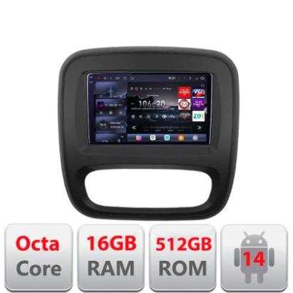 Navigatie Renault Trafic 2014-2017 Edotec Kit-rt09 8 core QLED 2K 16+512 360 Android Waze USB Navigatie Internet Youtube Radio CarStore Technology