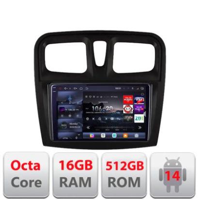 Navigatie Dacia Sandero 2012-2020 var B Android radio gps internet  8 core QLED 2K 16+512 360 Edotec CarStore Technology