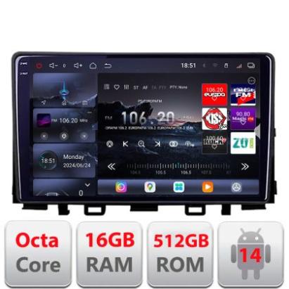 Navigatie Kia Stonic 2016-2020 Android radio gps internet 8 core QLED 2K 16+512 360 Edotec CarStore Technology