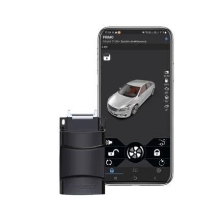 Alarma auto pe cheie Pandora Primo fara tag-uri bluetooth 5.0, aplicatie PANDORA BT, senzor de temperatura CarStore Technology