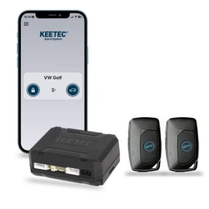 Keetec Blade alarma can pe cheia masinii CAN OEN, modul Bluetooth si 2 telecomenzi CarStore Technology