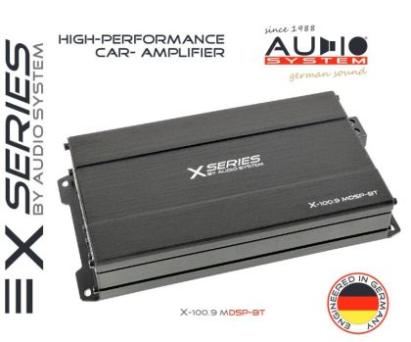 Amplificator cu DSP Audio System X-100.9 DSP-BT 13 canale 9 amplificate 8x140 si 1x30 watts rms in 2 sau 4 ohm BT clasa D dimensiune mica CarStore Technology