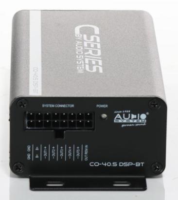 Amplificator audio Audio System CO-40.5 DSP-BT cu 5 canale, control prin bluethoot, procesor Sigma DSP, paramtri EQ pe canal, filtru HP - LP CarStore Technology