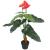 Plantă artificială Anthurium cu ghiveci, 90 cm, roșu și galben GartenMobel Dekor